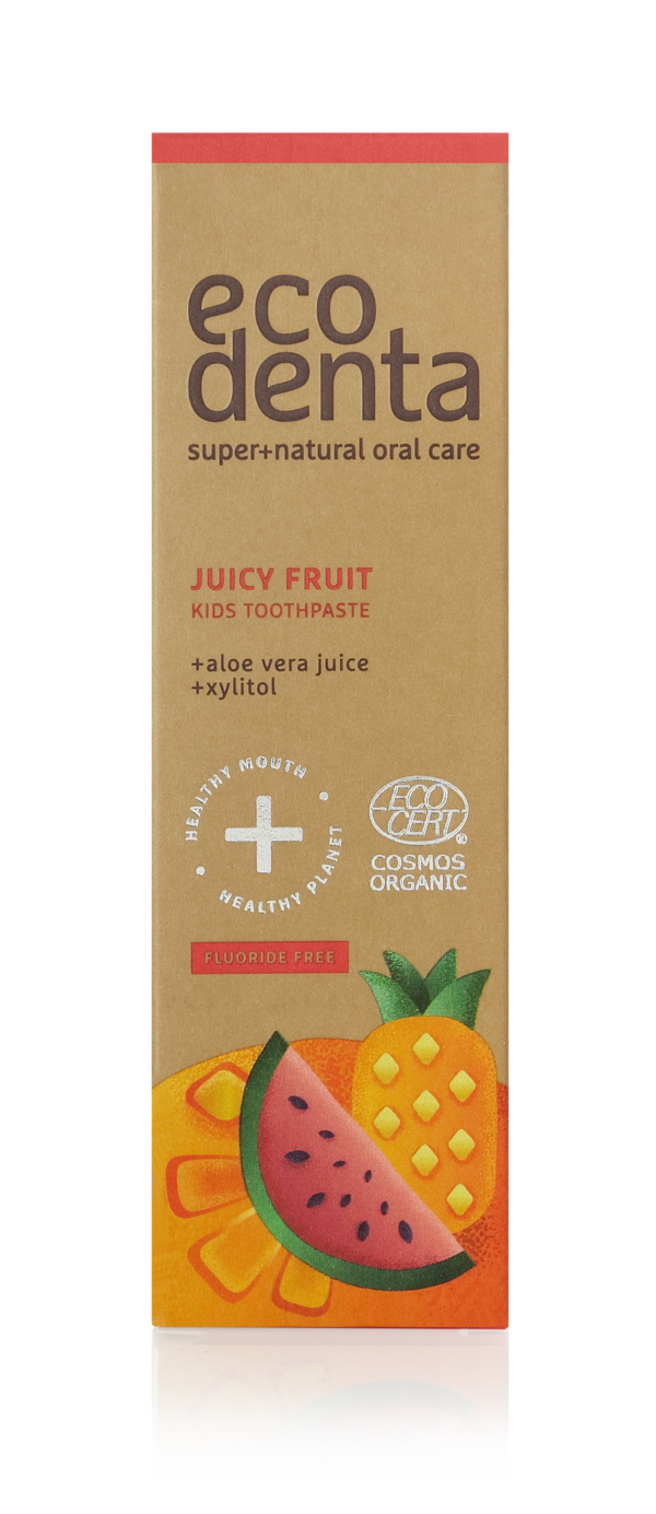 Pasta de dinti organica pentru copii cu suc de fructe, Biocart_Ecodenta, 75 ml