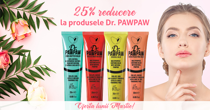 You are currently viewing 25% reducere pentru produsele Dr. PawPaw