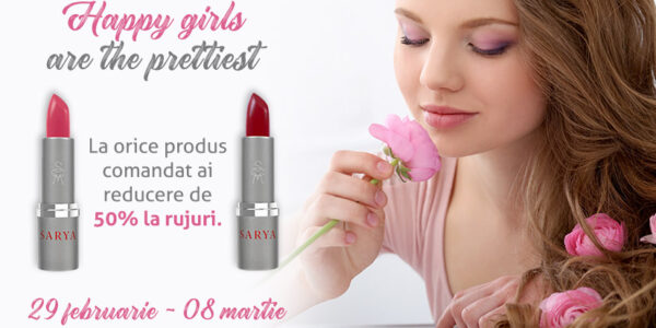 Happy girls are the prettiest – 50% reducere la rujuri