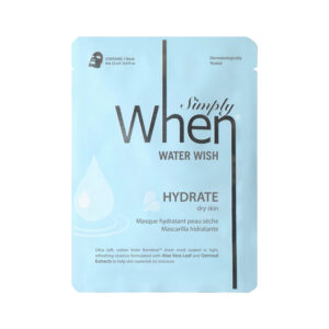 Masca hidratanta cu acid hialuronic si aloe vera pentru ten uscat, Water Wish, 23 g, Simply When