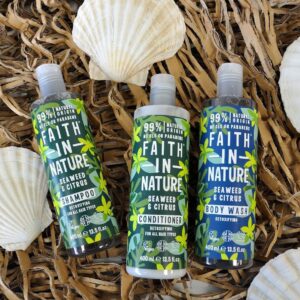 Sampon natural detoxifiant cu alge marine si citrice, pentru toate tipurile de par, 400 ml