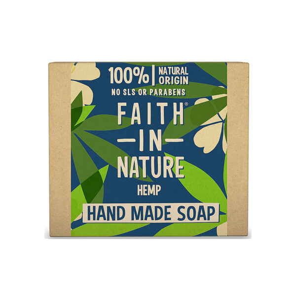 Sapun natural solid cu canepa, Faith in Nature, 100 gr