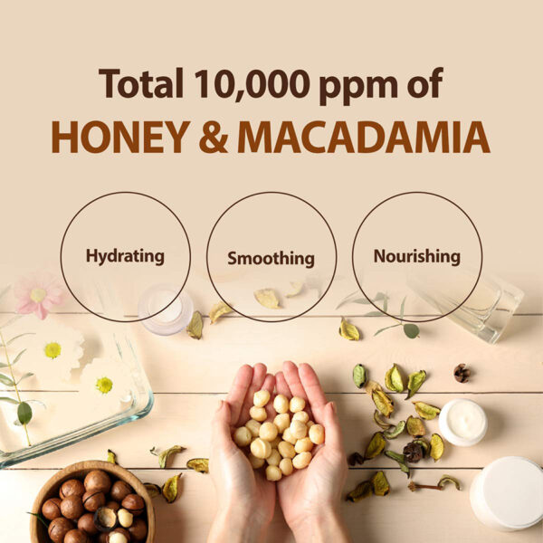 Sampon hipoalergenic natural si extra-hidratant, cu miere si macadamia, Baby Powder, Kundal, 500 ml