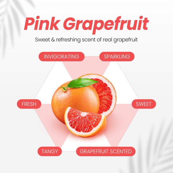 Sampon hipoalergenic natural si extra-hidratant, cu miere si macadamia, Pink Grapefruit, Kundal, 500 ml