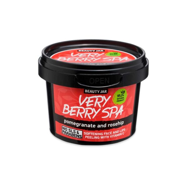 Exfoliant pentru fata si buze cu vitamina C,Very Berry Spa, Biocart_Beauty Jar, 120g