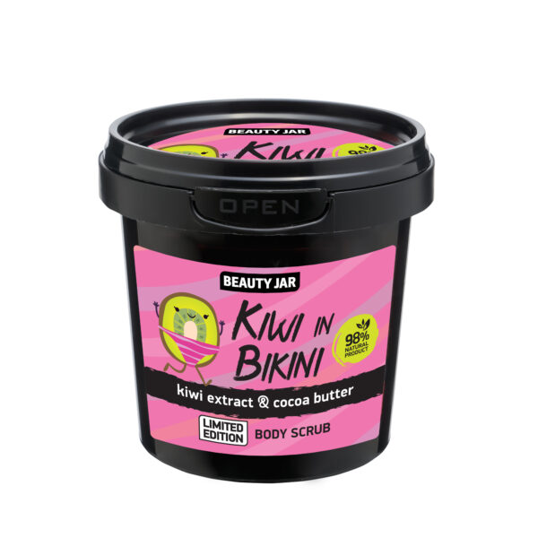 Scrub corporal cu kiwi si unt de cacao, Kiwi in Bikini, Biocart_Beauty Jar, 200 g