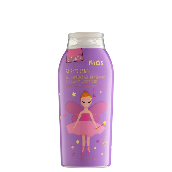 Sampon & gel de dus natural pentru copii, cu aloe vera si extract de nalba, Fairy's Dance, Biocart.eu, Biobaza, 250 ml
