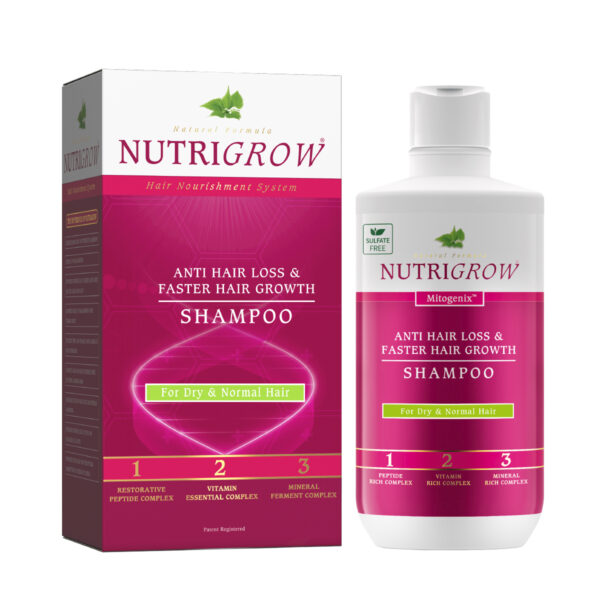 Nutrigrow, Sampon Anticadere si Regenerare pentru Par Uscat sau Normal, Bio Balance, 300 ml