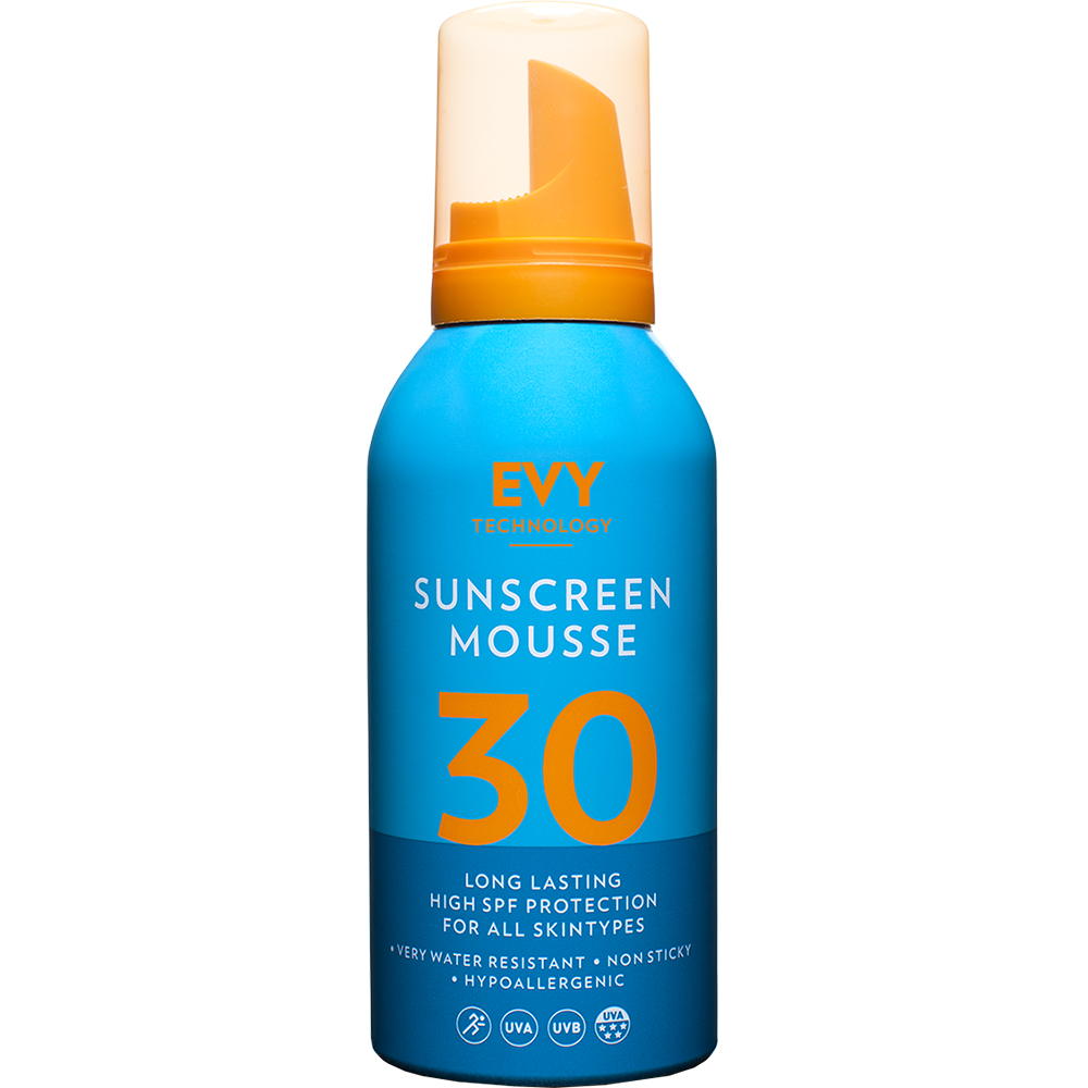 Sunscreen Mousse Crema de fata si corp spuma cu SPF 30 Unisex, EVY TEC...