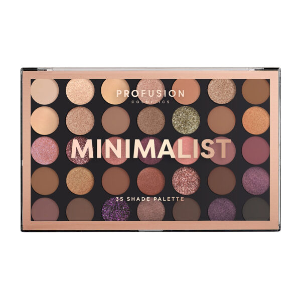 Minimalist Eyeshadow, Paleta Farduri 35 de Nuante, Profusion Cosmetics, 285 gr