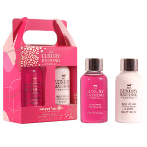 Set Cadou Delightful Duo, Sweet Vanilla & Almond Glaze, Gel de Dus, Lotiune Corp, The Luxury Bathing Company, 2 articole